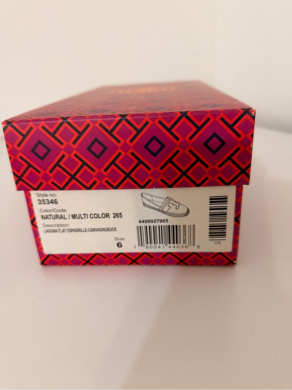 Multi Color Espadrille Flats Box - Natural/Multi